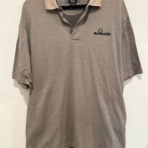 Nike Tan Patterned Polo Shirt